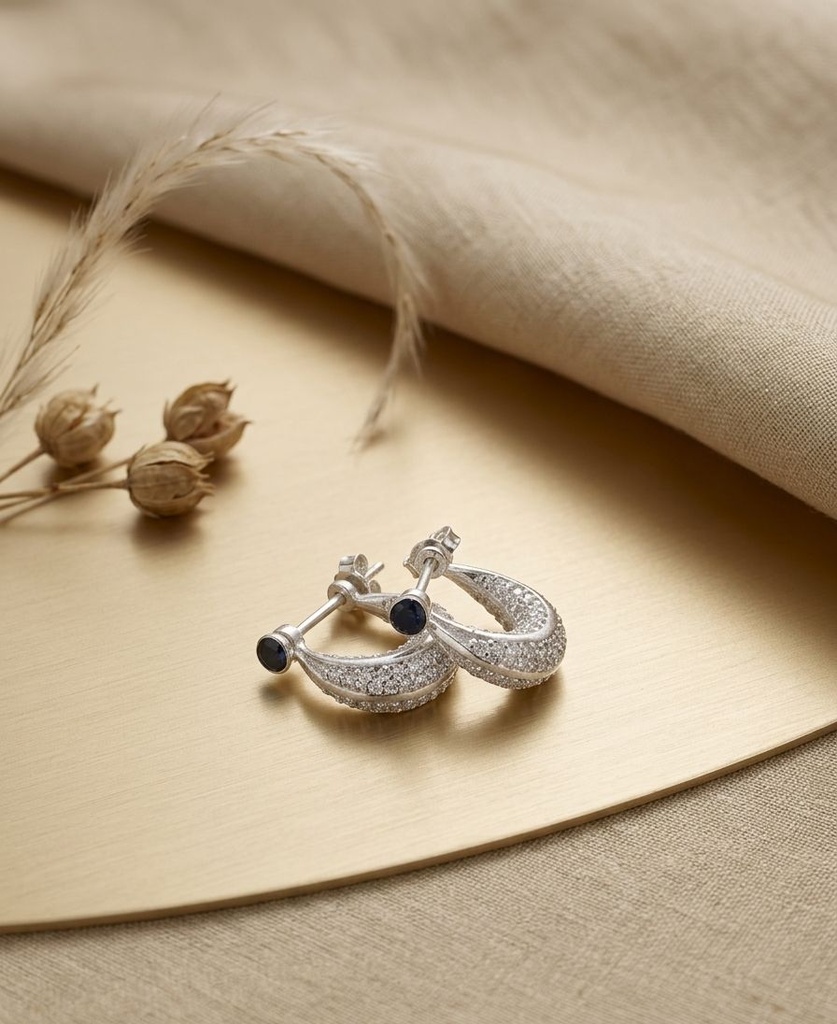 Diamond Hoop Earrings