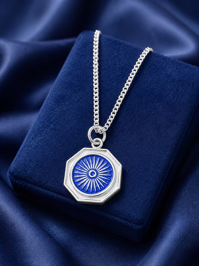 aashok charkr with pendent